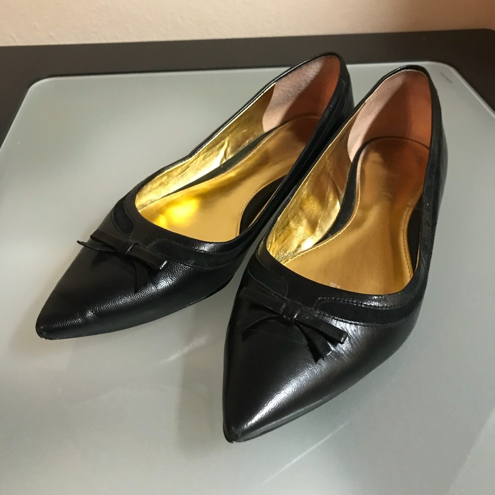 Ralph Lauren Black Pointed Flats